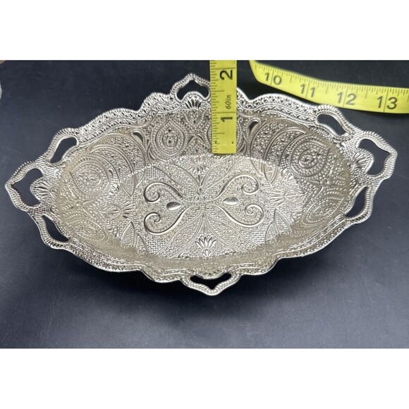 VTG Sena 273 Metal Heart Serving /Trinket /Soap Dish 8” X 5.5” Made In Turkey - Picture 10 of 10